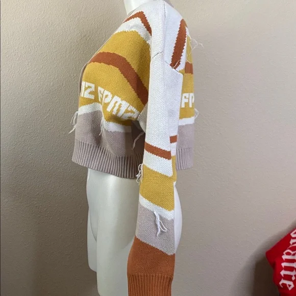 Rare FPMZ HARAJUKU y2k retro crop logo sweater *sold out* cardigan M❤️❤️ - Picture 5 of 8